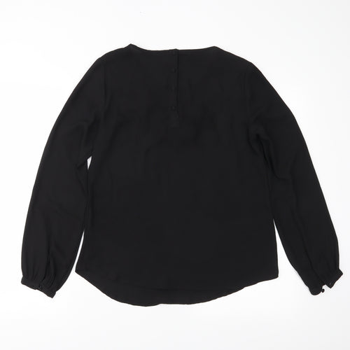 M&S Womens Black   Basic Blouse Size 8