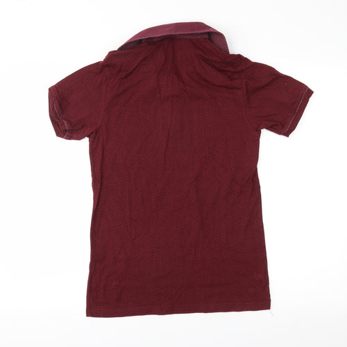 Burton Menswear Mens Red Spotted   Polo Size XS