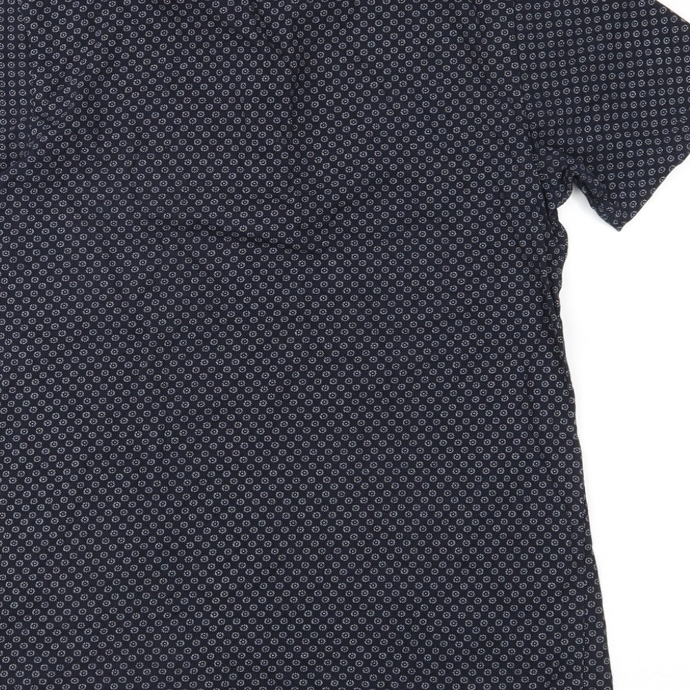 Burton Menswear Mens Blue Floral   Polo Size XS