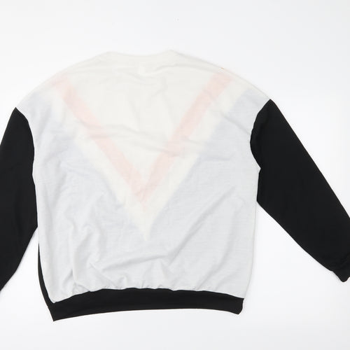 Preworn Womens Black Herringbone  Pullover Sweatshirt Size XL