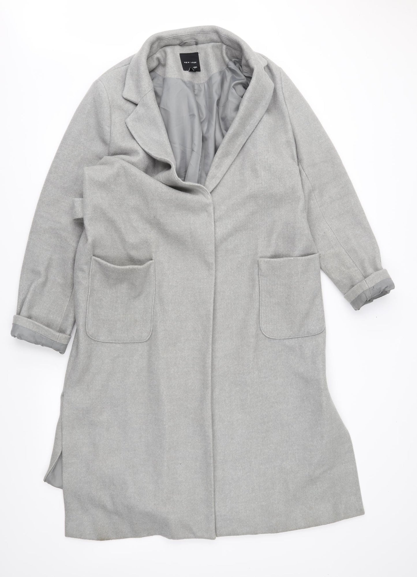 newlook Womens Grey   Trench Coat Coat Size 16