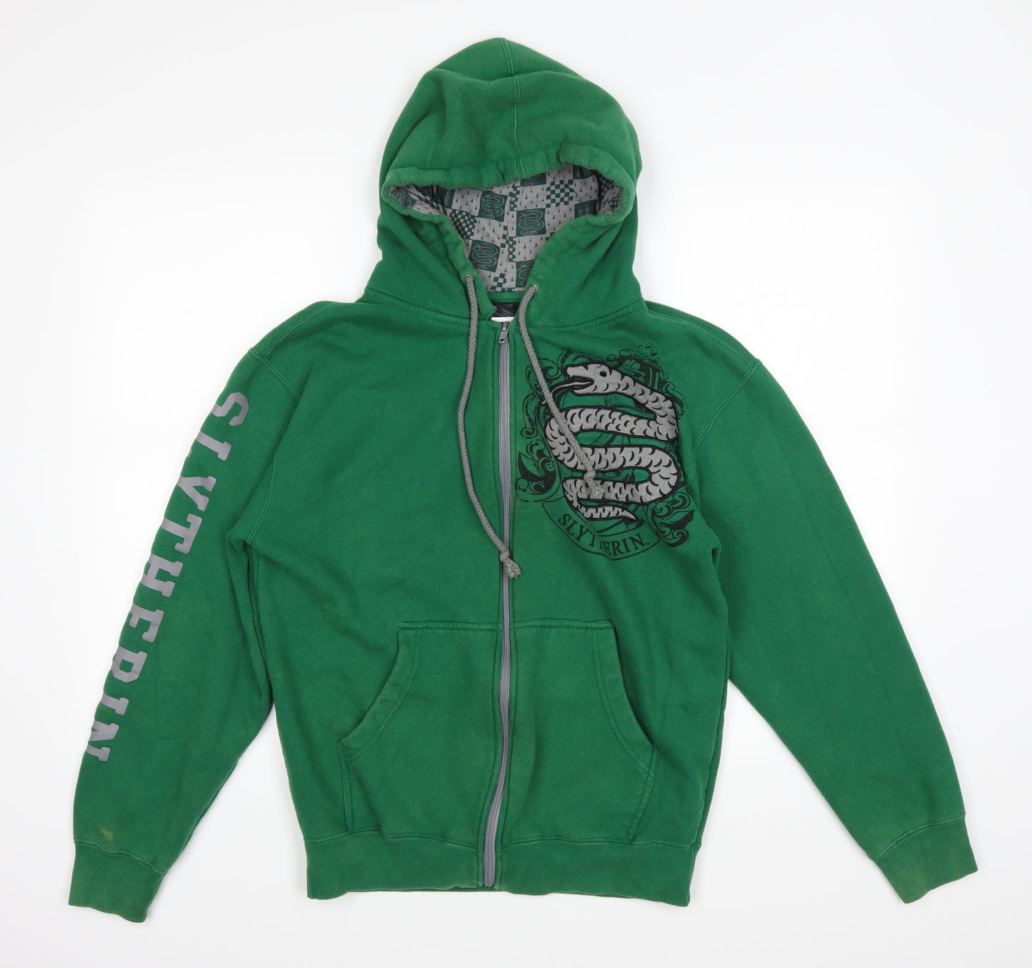 Harry Potter Mens Green   Full Zip Hoodie Size S