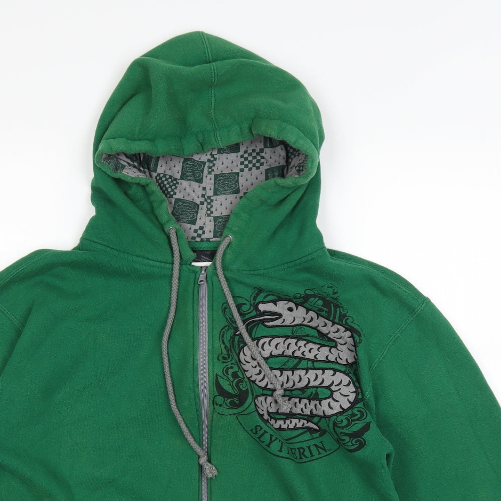 Harry Potter Mens Green   Full Zip Hoodie Size S