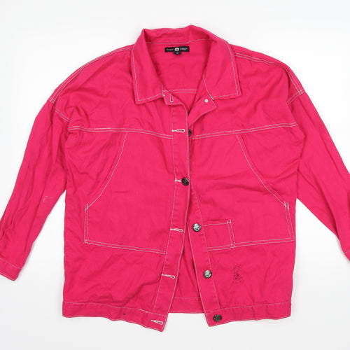 Daisy Street Womens Pink   Jacket  Size 10  - Distressed