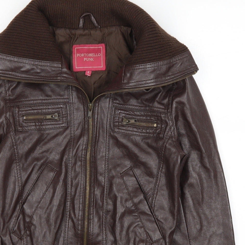 Portobello punk Womens Brown   Jacket  Size 8