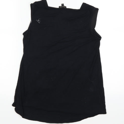 River Island Womens Black   Basic Tank Size 8