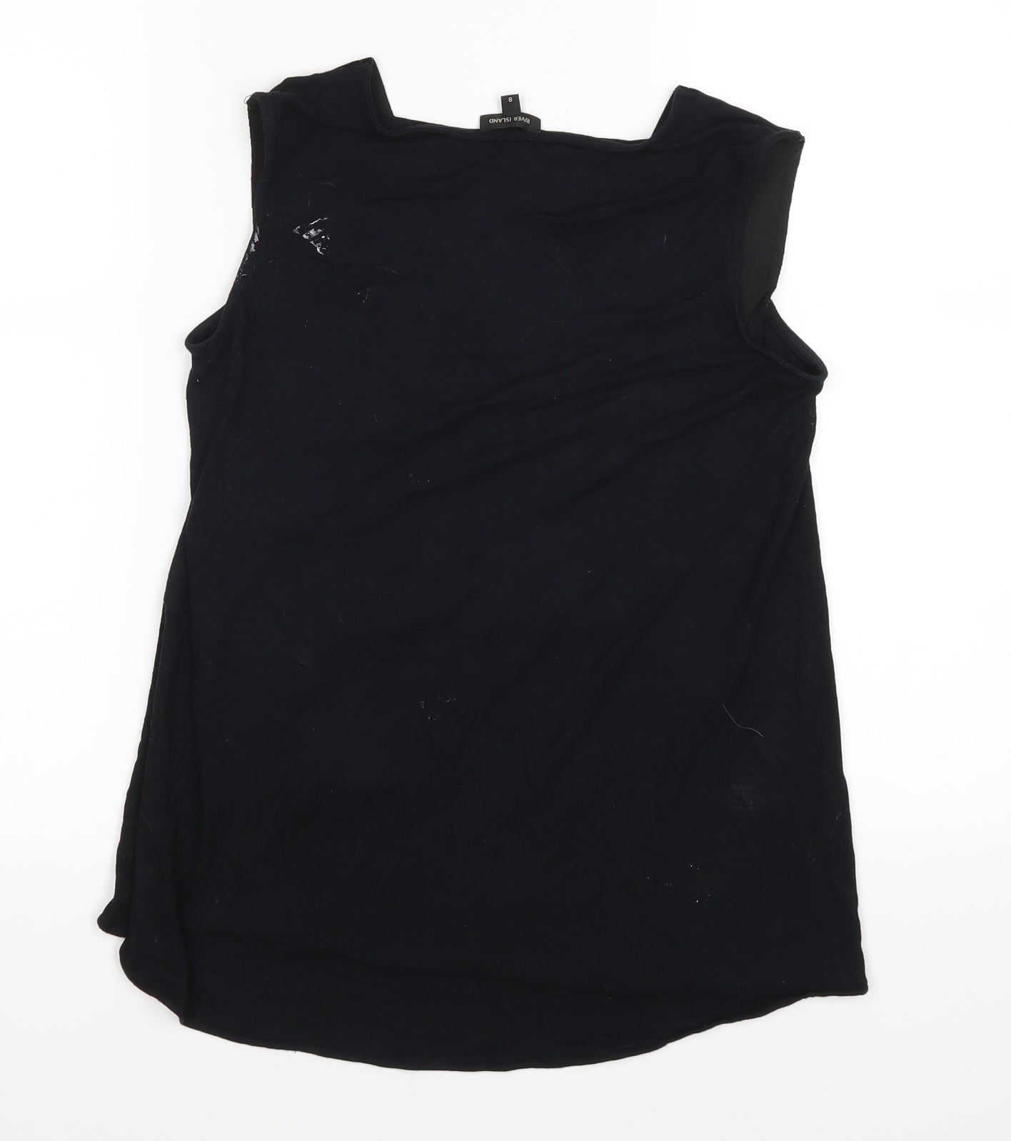 River Island Womens Black   Basic Tank Size 8