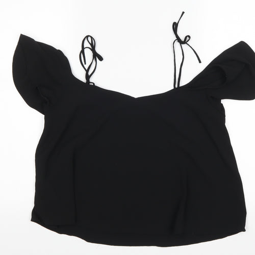 Topshop Womens Black   Basic Blouse Size 10