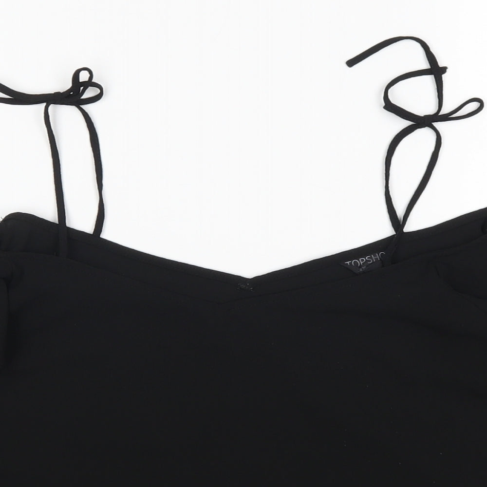 Topshop Womens Black   Basic Blouse Size 10