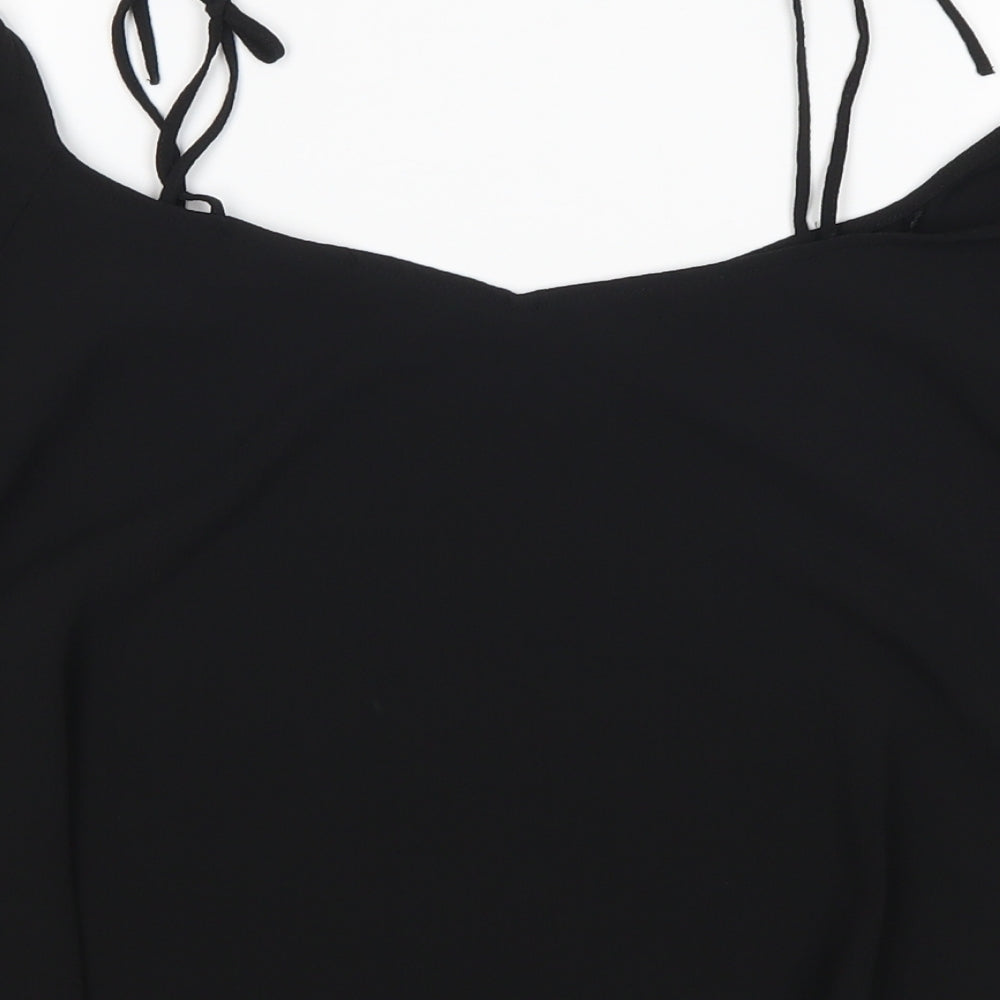 Topshop Womens Black   Basic Blouse Size 10