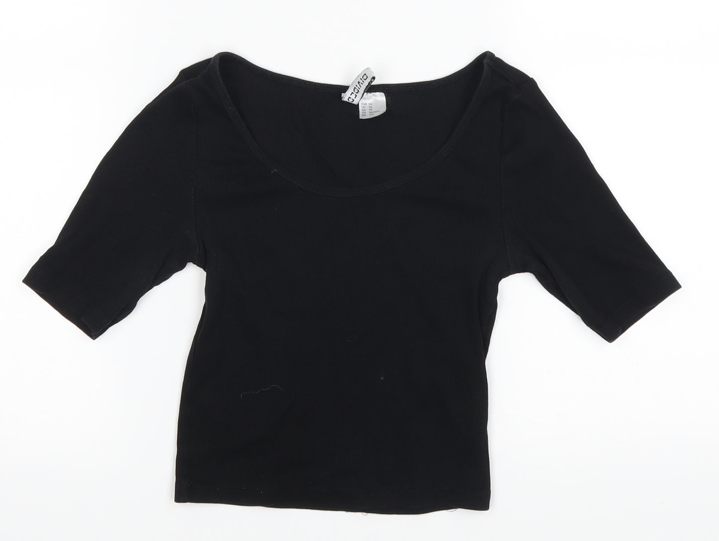 Divided by H&M Womens Black   Cropped T-Shirt Size XS