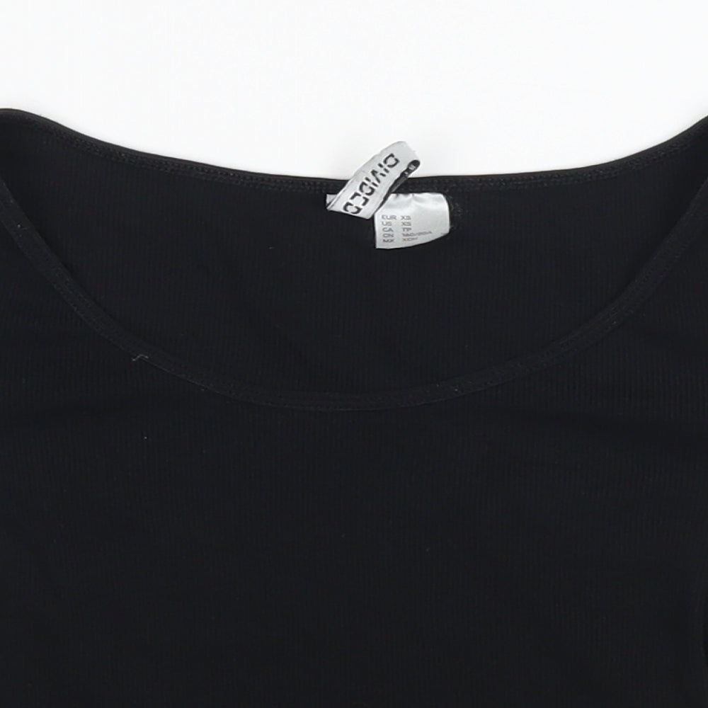 Divided by H&M Womens Black   Cropped T-Shirt Size XS
