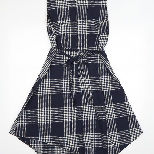 Collection London Womens Blue Plaid  Fit & Flare  Size 14