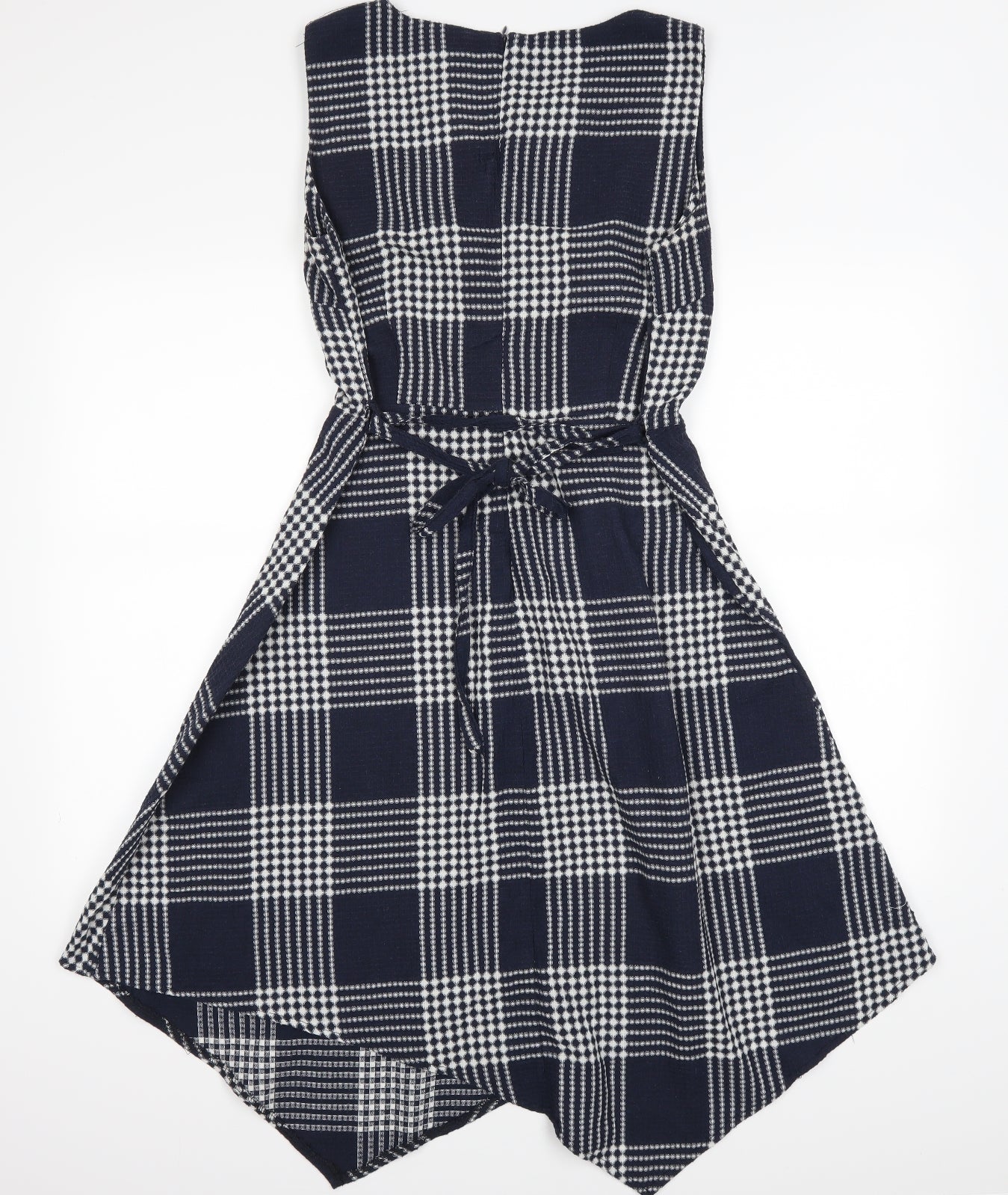 Collection London Womens Blue Plaid  Fit & Flare  Size 14