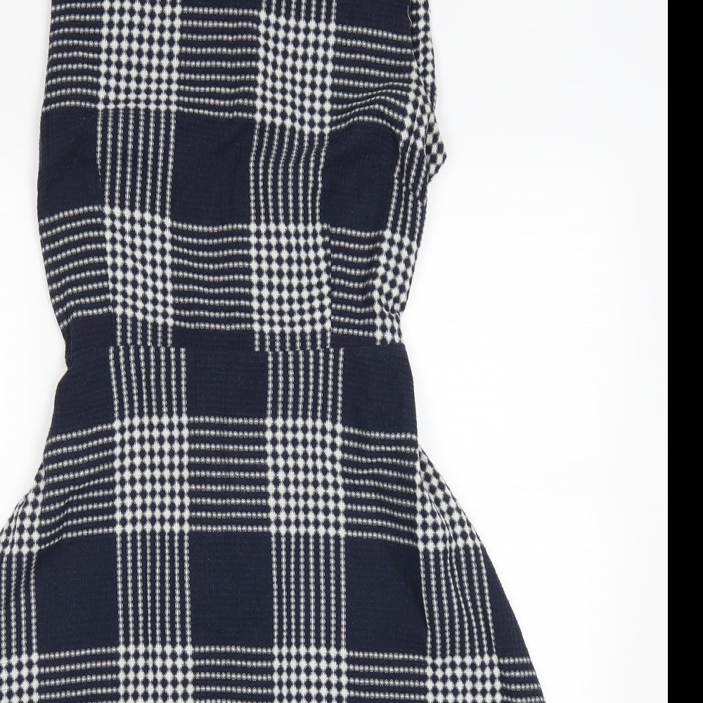 Collection London Womens Blue Plaid  Fit & Flare  Size 14