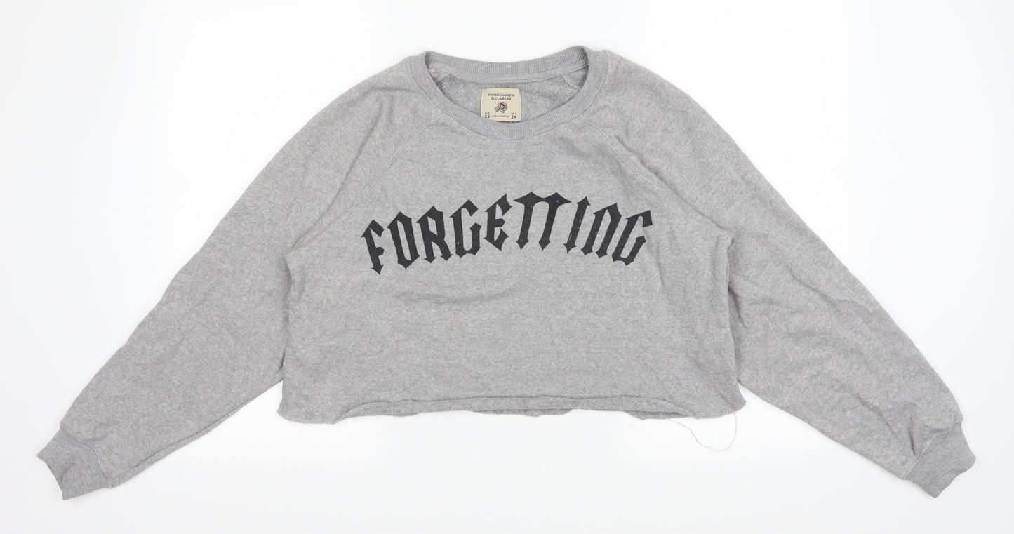 Pull & Bear Womens Grey   Pullover Jumper Size XS