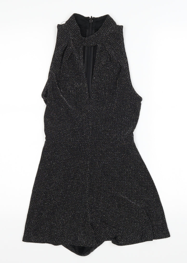 Topshop Womens Black Playsuit One-Piece Size 6