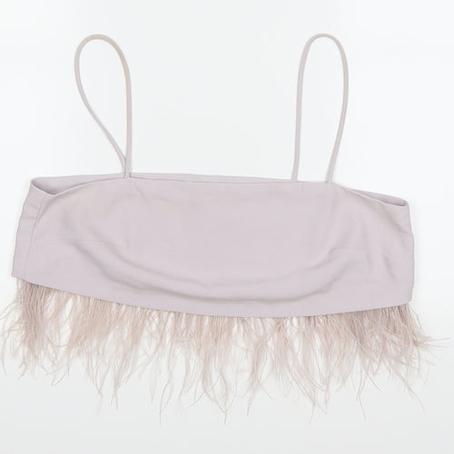 Topshop Womens Purple   Cropped Blouse Size 12