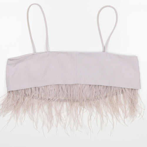 Topshop Womens Purple   Cropped Blouse Size 12