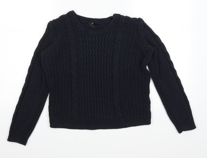 H&M Womens Blue Pullover Jumper Size M