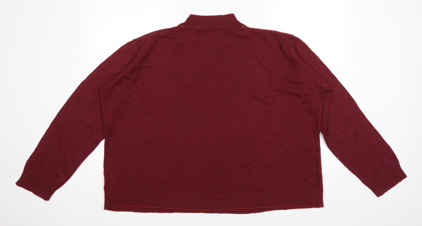 Damart Womens Red   Pullover Jumper Size 20