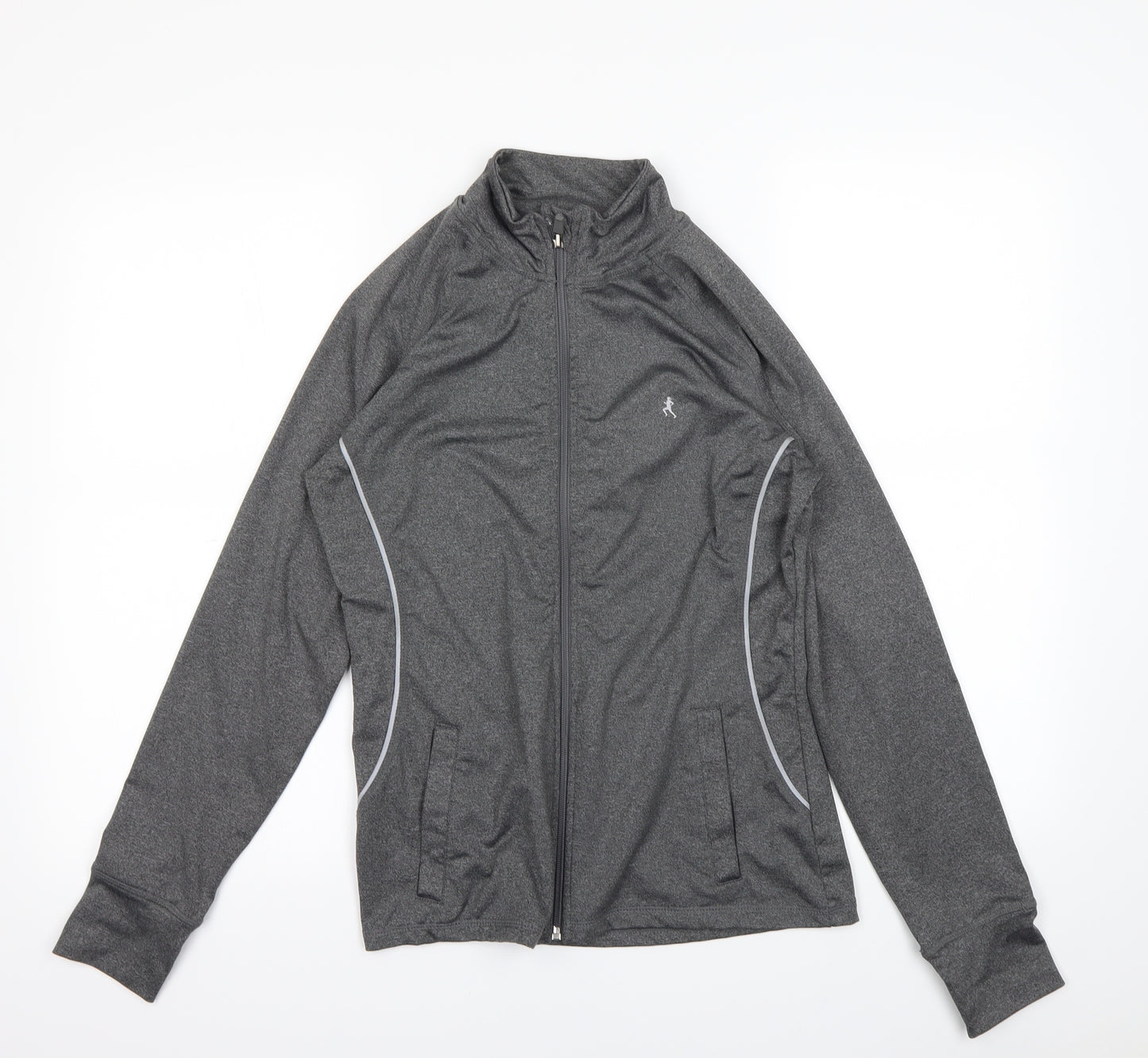 Workout Womens Grey   Full Zip Sweatshirt Size 10