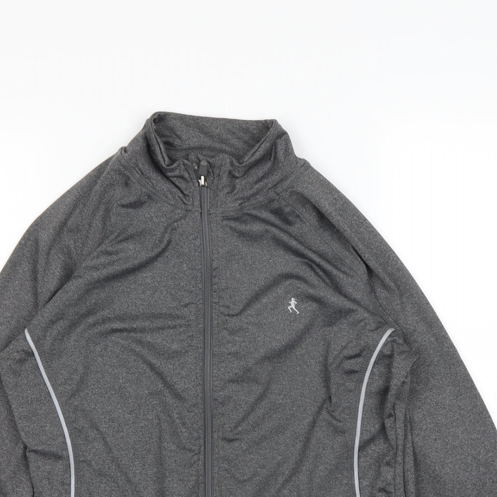 Workout Womens Grey   Full Zip Sweatshirt Size 10