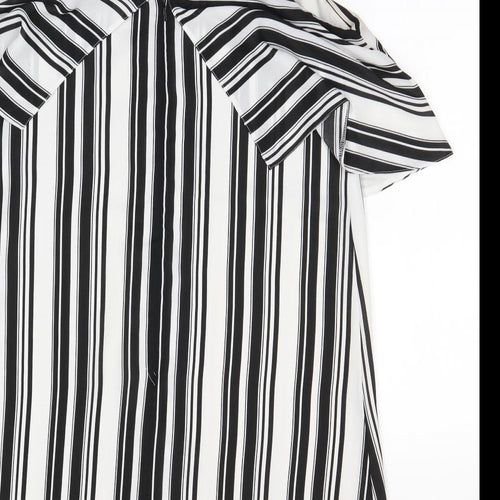 Miss Selfridge Womens Black Striped  Mini  Size 14