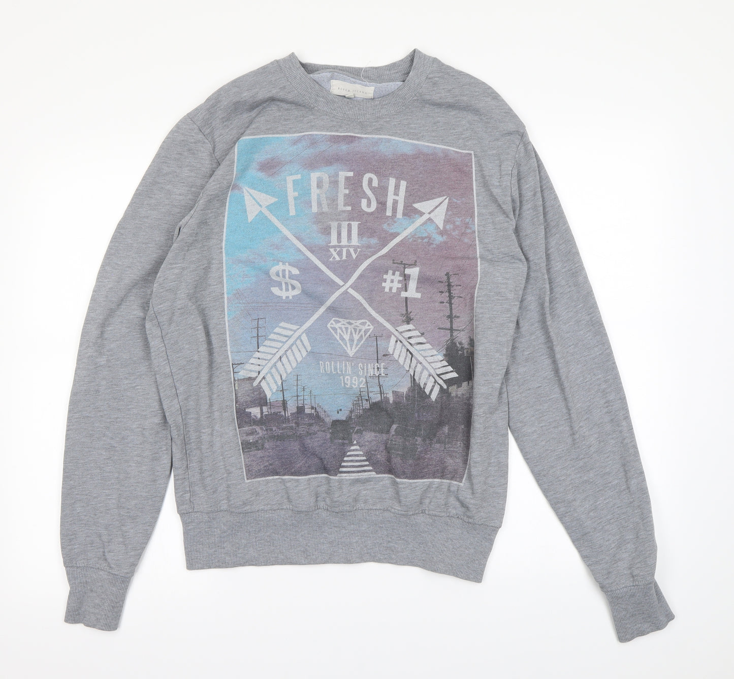 River Island Womens Grey   Pullover Jumper Size L
