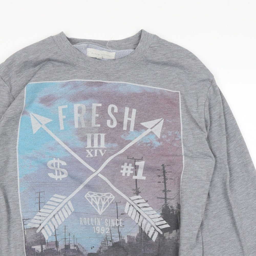 River Island Womens Grey   Pullover Jumper Size L