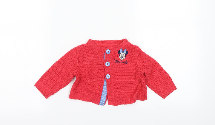 george  Girls Pink   Cardigan Jumper Size 3-6 Months  - Minnie mouse