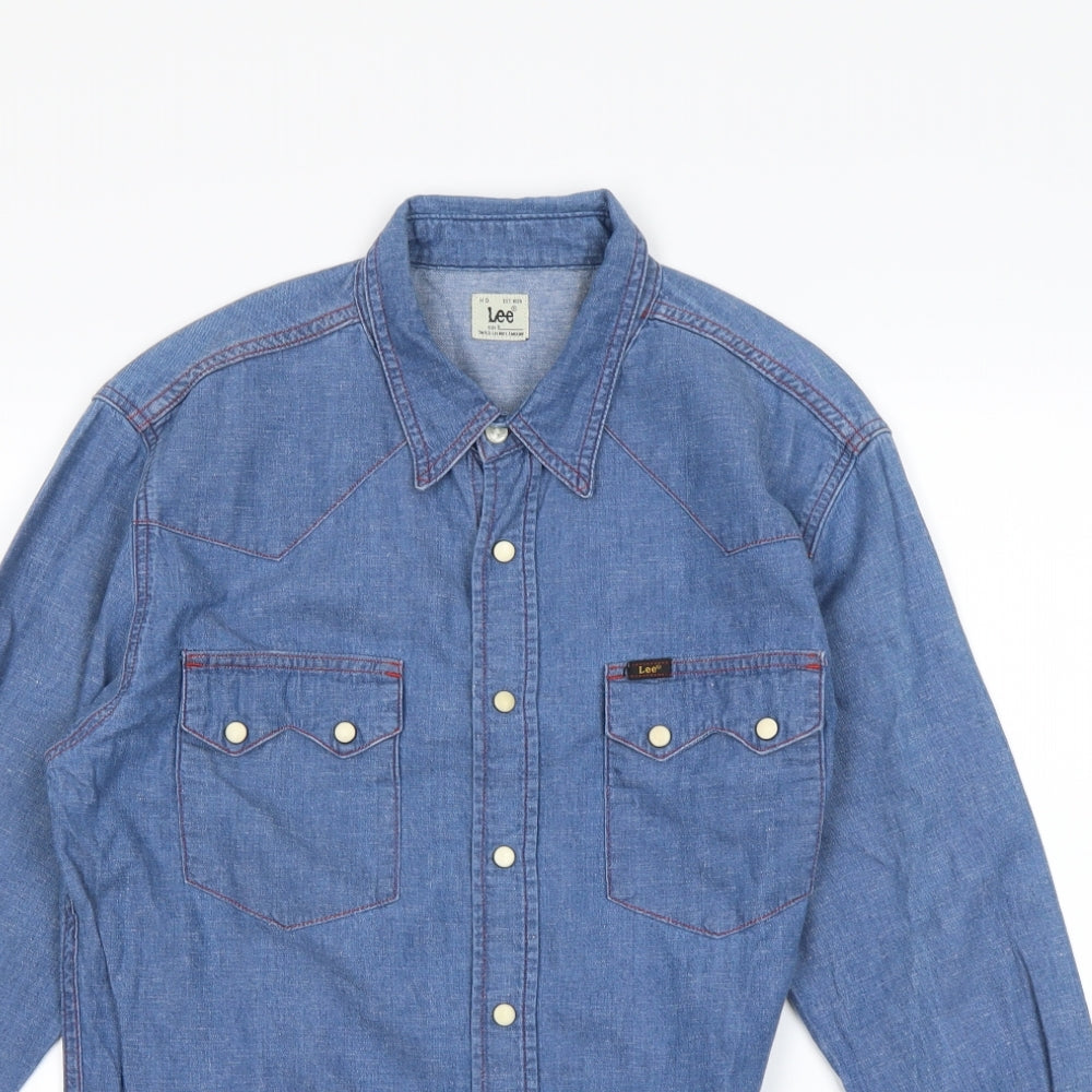 Lee Mens Blue    Dress Shirt Size S
