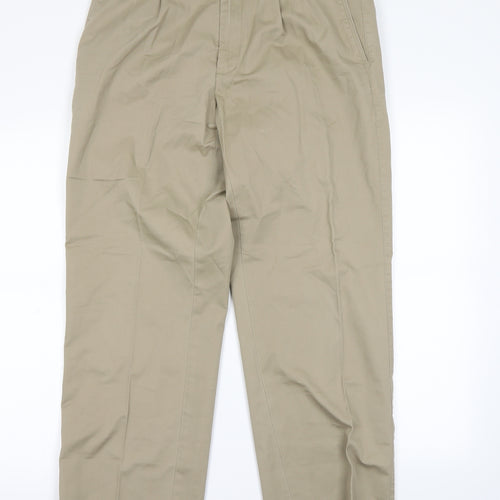 M&S Mens Beige   Dress Pants Trousers Size S L26 in