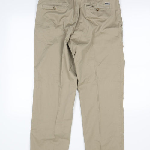 M&S Mens Beige   Dress Pants Trousers Size S L26 in