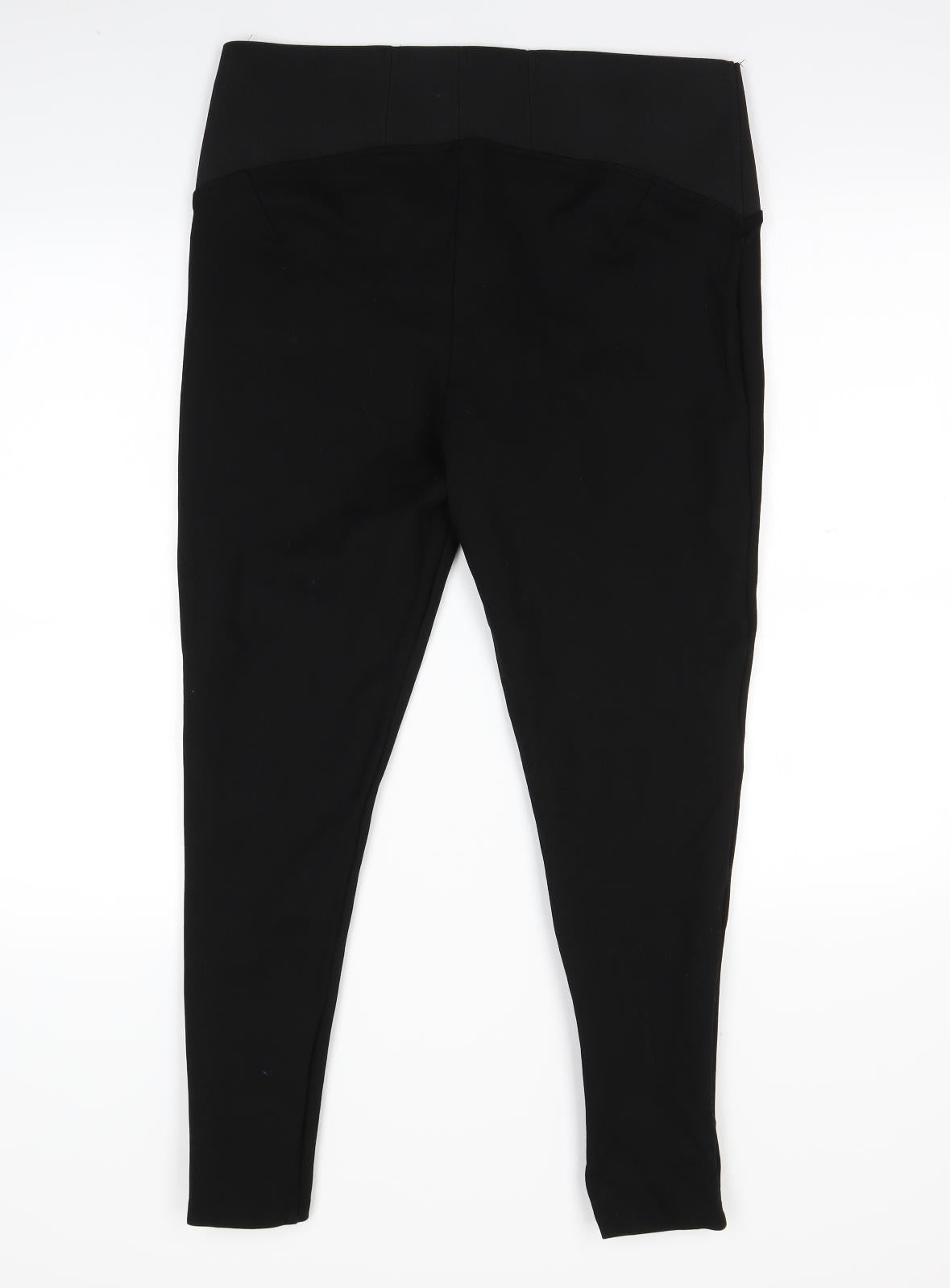 M&S Womens Black   Jegging Trousers Size 16 L28 in