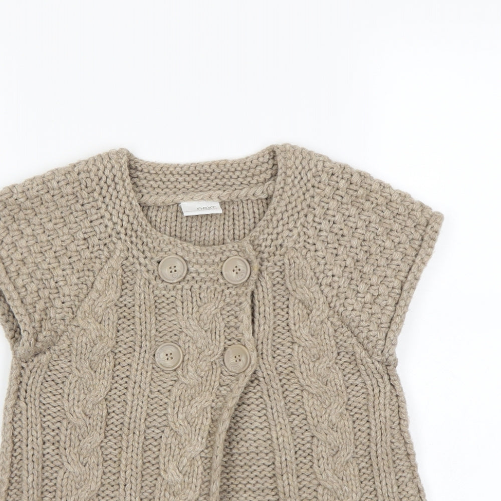 NEXT Girls Beige   Cardigan Jumper Size 7 Years