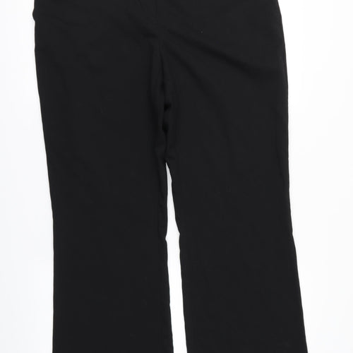 Icona Womens Black   Cropped Trousers Size 16 L28.5 in