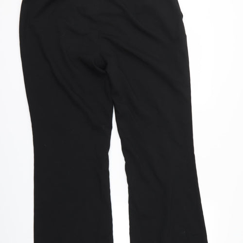 Icona Womens Black   Cropped Trousers Size 16 L28.5 in