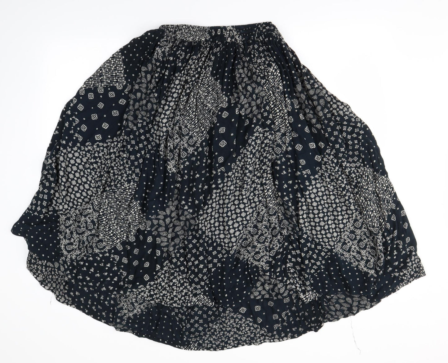 BM Womens Black Floral  Flare Skirt One Size