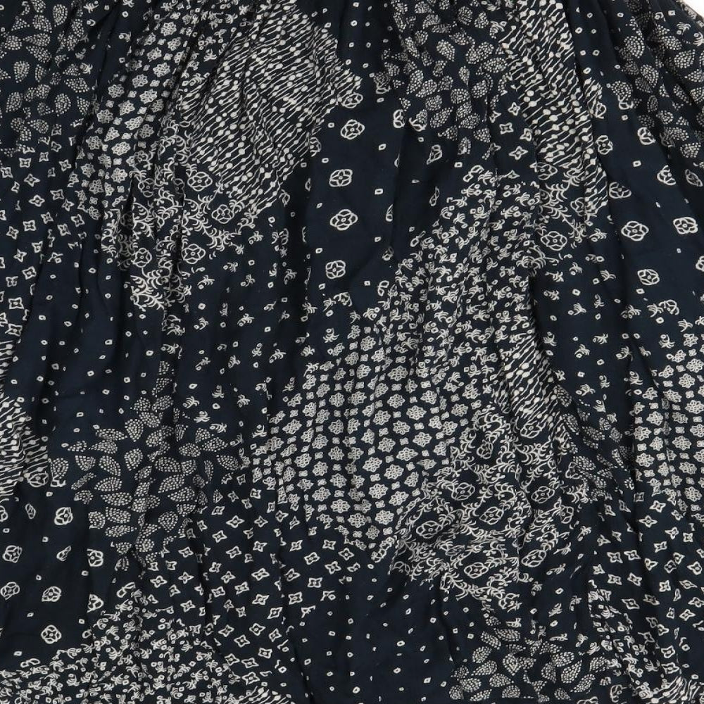 BM Womens Black Floral  Flare Skirt One Size