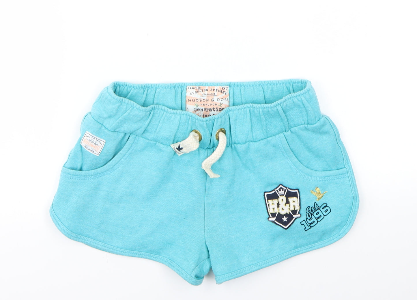 New Look Girls Blue Houndstooth  Sweat Shorts Size 12-13 Years