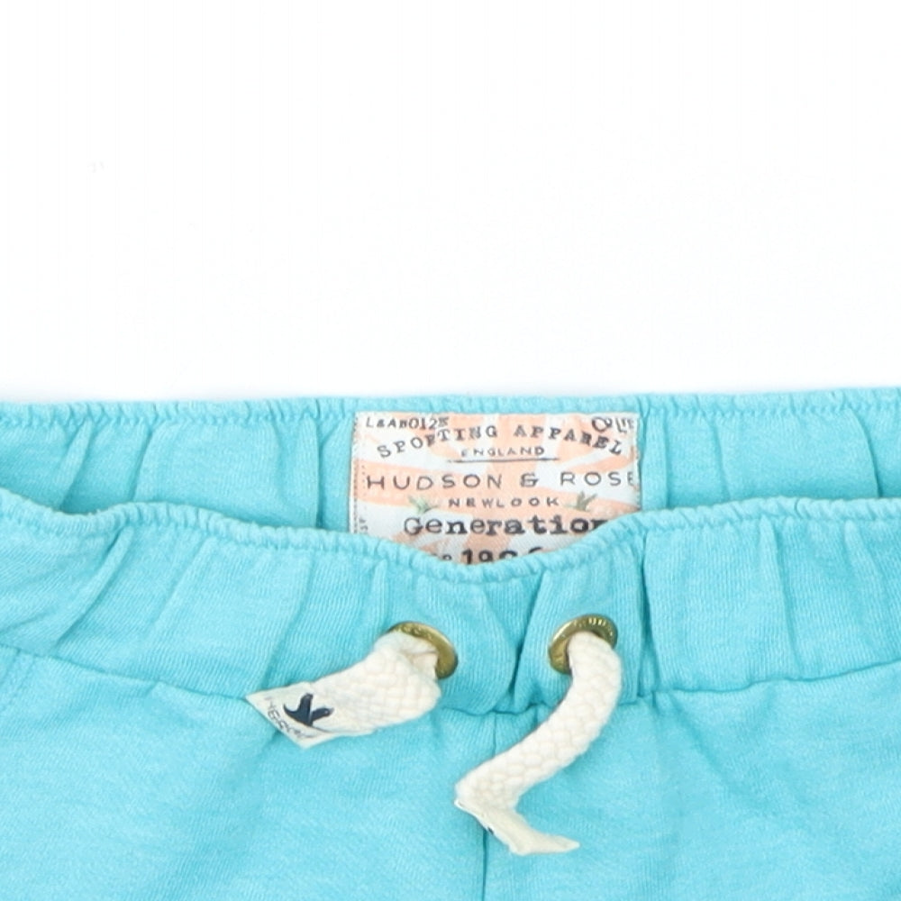 New Look Girls Blue Houndstooth  Sweat Shorts Size 12-13 Years