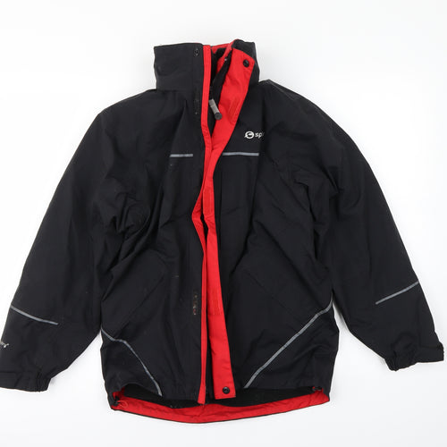 Sprayway Boys Black   Jacket Coat Size 10-11 Years