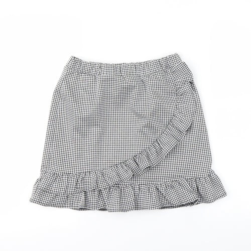 F&F Girls Black Check  Mini Skirt Size 12-13 Years