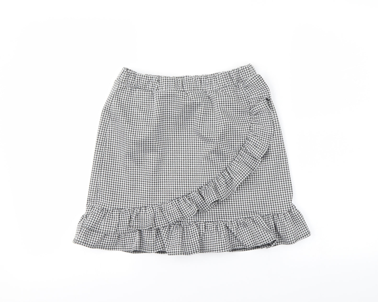 F&F Girls Black Check  Mini Skirt Size 12-13 Years