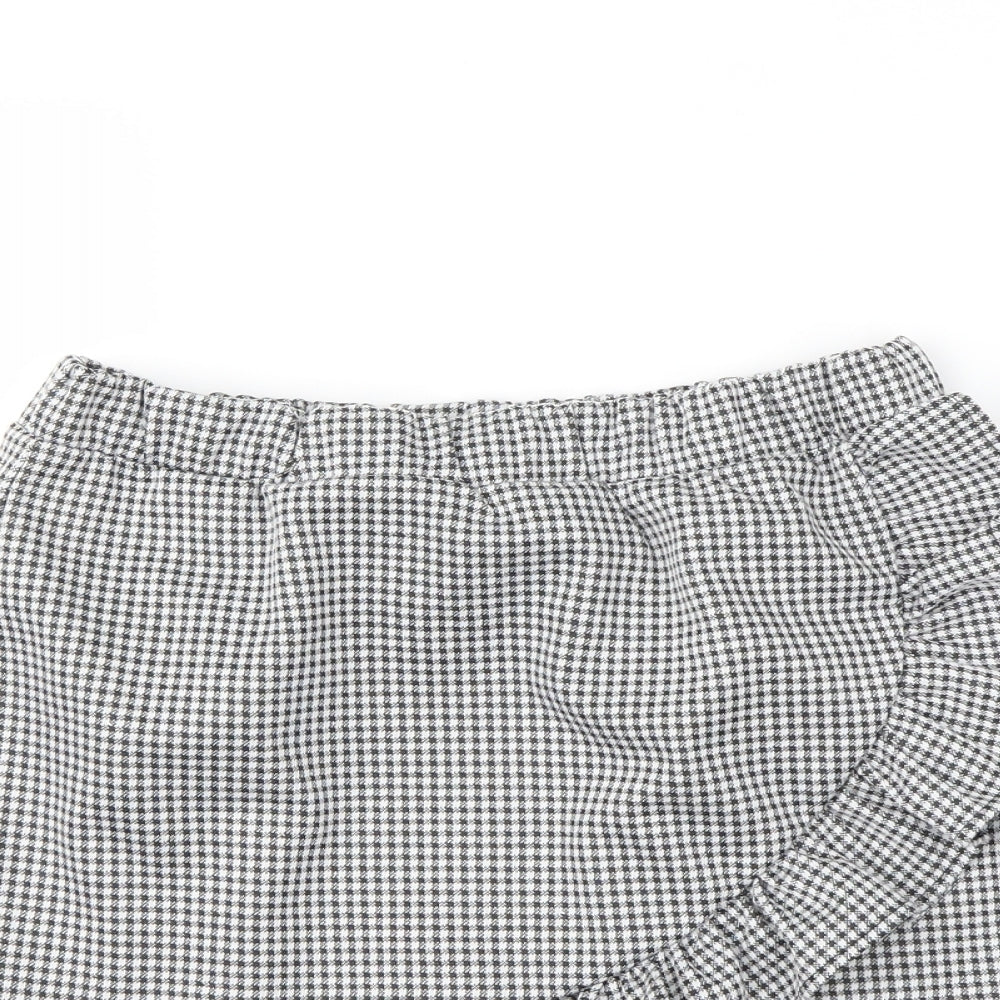F&F Girls Black Check  Mini Skirt Size 12-13 Years