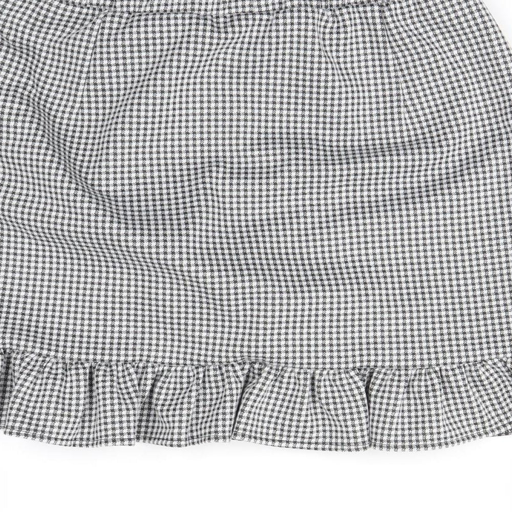 F&F Girls Black Check  Mini Skirt Size 12-13 Years