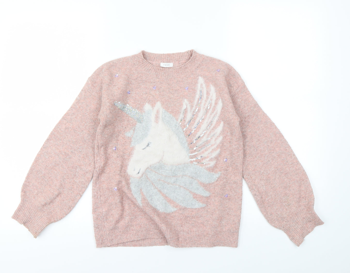 NEXT Girls Pink   Pullover Jumper Size 8 Years