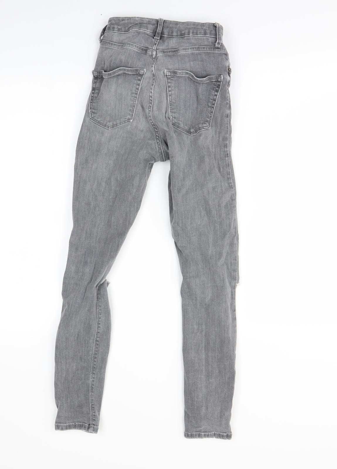 Topshop Womens Grey   Skinny Jeans Size 25 in L27 in