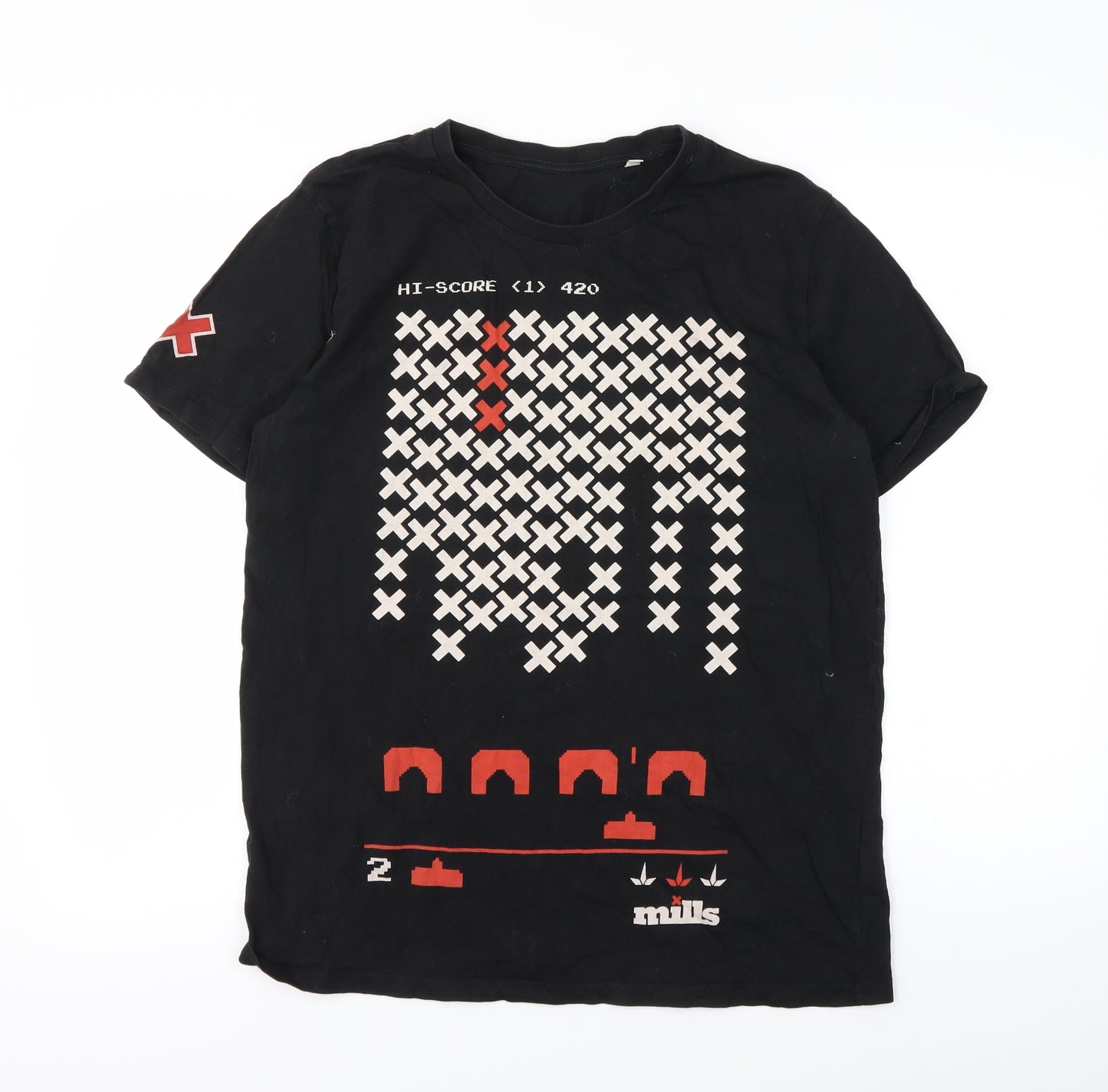 Preworn Mens Black    T-Shirt Size L